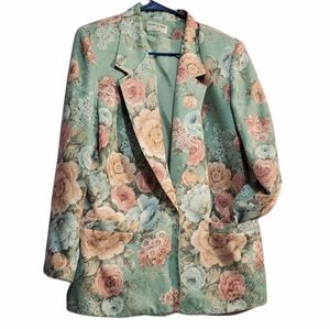 Alfred Dunner floral blazer size 10